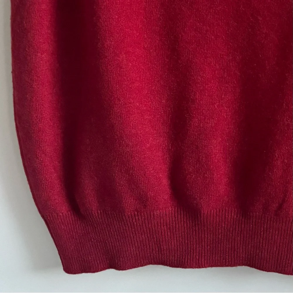 Ede & Ravenscroft 100% New Lambswool Sweater Vest Red Size Large